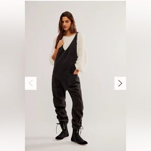 BNWT Free People We The Free High Roller Jumpsuit -Medium, mineral black